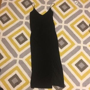 Black midi tight dress